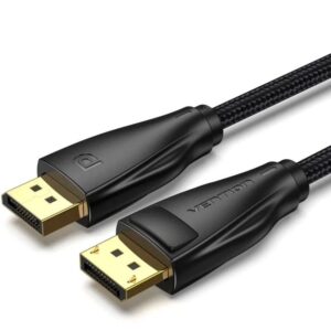 Cable DisplayPort 1.4 8K Vention HCCBF/ DisplayPort Macho - DisplayPort Macho/ 1m/ Negro 6922794753921 HCCBF VEN-CAB HCCBF