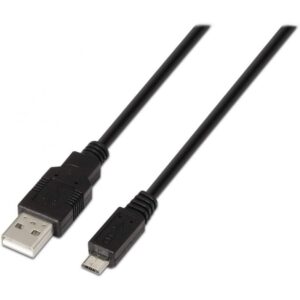 Cable USB 2.0 Aisens A101-0027/ USB Macho - MicroUSB Macho/ Hasta 2.5W/ 60Mbps/ 80cm/ Negro 8436574700268 A101-0027 AIS-CAB A101-0027