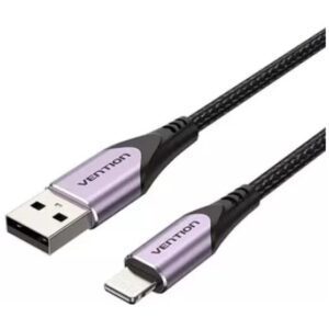 Cable USB 2.0 Lightning Vention LABVF/ USB Macho - Lightning Macho/ Hasta 12W/ 480Mbps/ 1m/ Morado 6922794756847 LABVF VEN-CAB LABVF