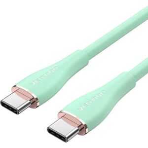 Cable USB 2.0 Tipo-C Vention TAWGH/ USB Tipo-C Macho - USB Tipo-C Macho/ Hasta 100W/ 480Mbps/ 2m/ Verde 6922794768970 TAWGH VEN-CAB TAWGH