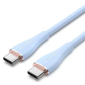 Cable USB 2.0 Tipo-C Vention TAWSF/ USB Tipo-C Macho - USB Tipo-C Macho/ Hasta 100W/ 480Mbps/ 1m/ Azul 6922794768895 TAWSF VEN-CAB TAWSF