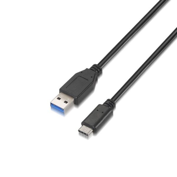 Cable USB 3.1 Aisens A107-0060/ USB Tipo-C Macho - USB Macho/ Hasta 27W/ 625Mbps/ 1m/ Negro 8436574700596 A107-0060 AIS-CAB A107-0060