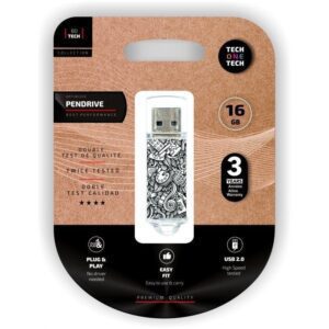 Pendrive 16GB Tech One Tech Art-Deco USB 2.0 8436546593188 TEC4016-16 TOT-ART-DECO 16GB