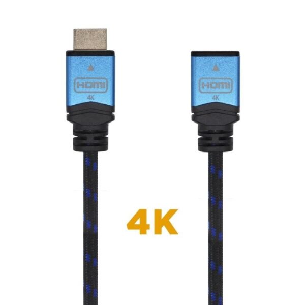 Cable Alargador HDMI Aisens A120-0453/ HDMI Macho - HDMI Hembra/ 2m/ Negro/ Azul 8436574705072 A120-0453 AIS-CAB HDMI A120-0453