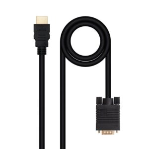 Cable Conversor Nanocable 10.15.4348/ HDMI Macho - VGA Macho/ 1.8m/ Negro 8433281013827 10.15.4348 NAN-CAB 10 15 4348