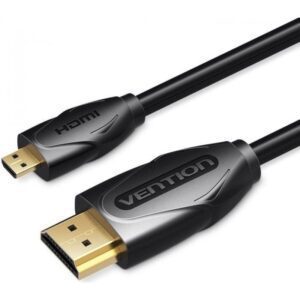 Cable HDMI Vention VAA-D03-B300/ HDMI Macho - Micro HDMI Macho/ 3m/ Negro 6922794721128 VAA-D03-B300 VEN-CAB VAA-D03-B300