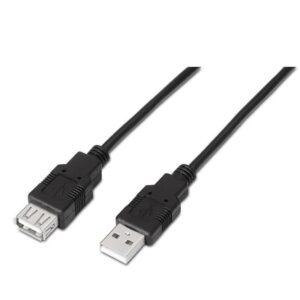 Cable Alargador USB 2.0 Aisens A101-0017/ USB Macho - USB Hembra/ Hasta 2.5W/ 60Mbps/ 3m/ Negro 8436574700169 A101-0017 AIS-CAB A101-0017
