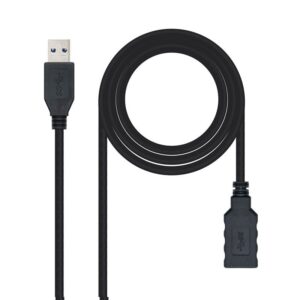 Cable Alargador USB 3.0 Nanocable 10.01.0902-BK/ USB Macho - USB Hembra/ 2m/ Negro 8433281003873 10.01.0902-BK NAN-CAB 10 01 0902-BK