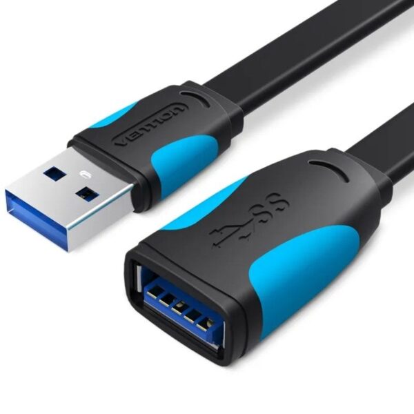 Cable Alargador USB 3.0 Vention VAS-A13-B050/ USB Macho - USB Hembra/ 5Gbps/ 50cm/ Negro y Azul 6922794719361 VAS-A13-B050 VEN-CAB VAS-A13-B050