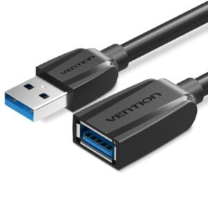 Cable Alargador USB 3.0 Vention VAS-A45-B050/ USB Macho - USB Hembra/ 5Gbps/ 50cm/ Negro 6922794721319 VAS-A45-B050 VEN-CAB VAS-A45-B050