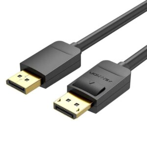 Cable DisplayPort 1.2 4K Vention HACBF/ DisplayPort Macho - DisplayPort Macho/ 1m/ Negro 6922794733275 HACBF VEN-CAB HACBF