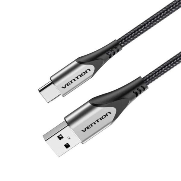 Cable USB 2.0 Tipo-C Vention CODHC/ USB Macho - USB Tipo-C Macho/ Hasta 60W/ 480Mbps/ 25cm/ Gris 6922794747036 CODHC VEN-CAB CODHC