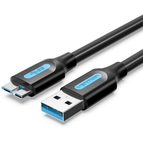 Cable USB 3.0 Vention COPBC/ USB Macho - MicroUSB Macho/ Hasta 10W/ 5Gbps/ 25cm/ Negro 6922794748903 COPBC VEN-CAB COPBC