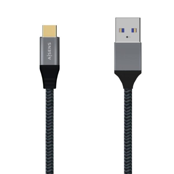 Cable USB 3.1 Aisens A107-0633/ USB Tipo-C Macho - USB Macho/ Hasta 27W/ 1250Mbps/ 2m/ Gris 8436574707274 A107-0633 AIS-CAB A107-0633
