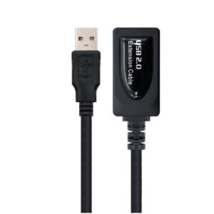 Cable Alargador USB 2.0 Nanocable 10.01.0211/ USB Macho - USB Hembra/ 5m/ Negro 8433281000483 10.01.0211 NAN-CAB 10.01.0211
