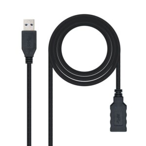 Cable Alargador USB 3.0 Nanocable 10.01.0901-BK/ USB Macho - USB Hembra/ 1m/ Negro 8433281004665 10.01.0901-BK NAN-CAB 10 01 0901-BK