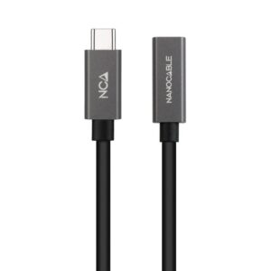 Cable Alargador USB 3.2 Nanocable 10.01.4401/ USB Tipo-C Macho - USB Tipo-C Hembra/ 1m/ Negro 8433281014091 10.01.4401 NAN-CAB 10 01 4401