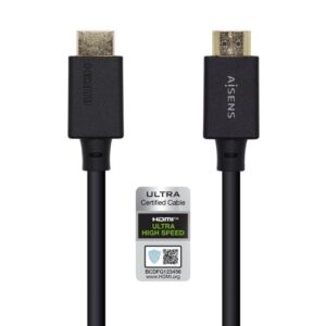 Cable HDMI 2.1 8K Aisens A150-0421/ HDMI Macho - HDMI Macho/ 1m/ Certificado/ Negro 8436574704570 A150-0421 AIS-CAB HDMI A150-0421