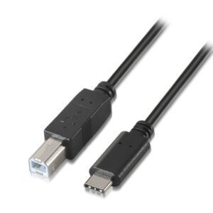 Cable USB 2.0 Impresora Aisens A107-0053/ USB Tipo-C Macho - USB Tipo-B Macho/ Hasta 9W/ 625Mbps/ 1m/ Negro 8436574700527 A107-0053 AIS-CAB A107-0053