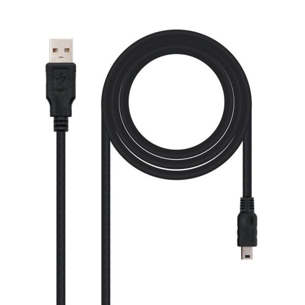 Cable USB 2.0 Nanocable 10.01.0402/ USB Macho - MiniUSB Macho/ 1.8m/ Negro 8433281000513 10.01.0402 NAN-CAB 10 01 0402