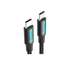 Cable USB 2.0 Tipo-C Vention COSBH/ USB Tipo-C Macho - USB Tipo-C Macho/ Hasta 60W/ 480Mbps/ 2m/ Negro 6922794749467 COSBH VEN-CAB COSBH