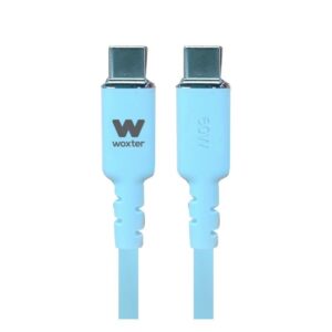 Cable USB 2.0 Tipo-C Woxter PE26-188/ USB Tipo-C Macho - USB Tipo-C Macho/ Hasta 60W/ 480Mbps/ 1.2m/ Azul 8435089038996 PE26-188 WOX-CAB PE26-188