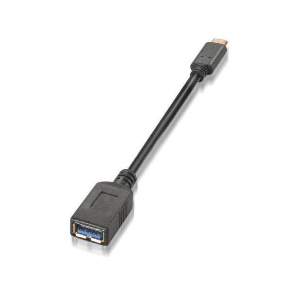 Cable USB 3.1 Tipo-C Aisens A107-0062/ USB Tipo-C Macho - USB Hembra/ Hasta 27W/ 625Mbps/ 15cm/ Negro 8436574700619 A107-0062 AIS-CAB A107-0062