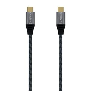 Cable USB 3.2 Tipo-C Aisens A107-0671 20GBPS 100W/ USB Tipo-C Macho - USB Tipo-C Macho/ Hasta 100W/ 2500Mbps/ 1m/ Gris 8436574707878 A107-0671 AIS-CAB A107-0671