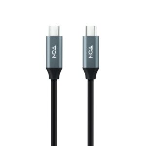 Cable USB 3.2 Tipo-C Nanocable 10.01.4301 5A 100W/ USB Tipo-C Macho - USB Tipo-C Macho/ 1m/ Gris y Negro 8433281012677 10.01.4301 NAN-CAB 10 01 4301