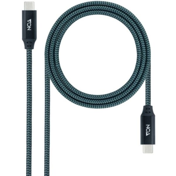 Cable USB 3.2 Tipo-C Nanocable 10.01.4302-COMB/ USB Tipo-C Macho - USB Tipo-C Macho/ 2m/ Gris y Negro 8433281012820 10.01.4302-COMB NAN-CAB 10 01 4302-COMB