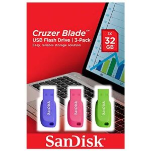 Pendrive 32GB SanDisk Cruzer Blade Pack 3 USB 2.0 619659169428 SDCZ50C-032G-B46T SND-USB CB 32GB X3