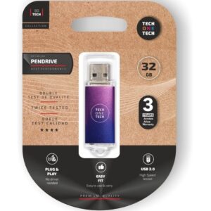 Pendrive 32GB Tech One Tech Be Fade USB 2.0/ Purpura Degradado 8436546593928 TEC4601-32 TOT-BE FADE PUR 32GB