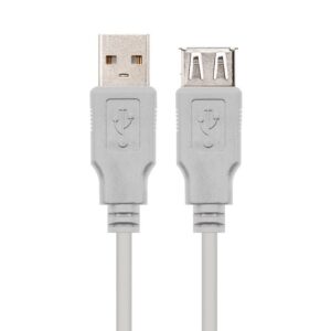 Cable Alargador USB 2.0 Nanocable 10.01.203/ USB Macho - USB Hembra/ 1.8m/ Beige 8433281000452 10.01.0203 NAN-CAB 10.01.0203