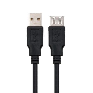 Cable Alargador USB Nanocable 10.01.0204-BK/ USB Macho - USB Hembra/ 3m/ Negro 8433281002999 10.01.0204-BK NAN-CAB 10.01.0204-BK