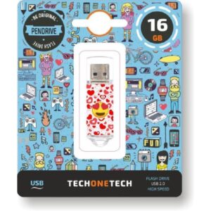 Pendrive 16GB Tech One Tech Emojis Heart Eyes USB 2.0 8436546592389 TEC4502-16 TOT-EMOJIS HE 16GB