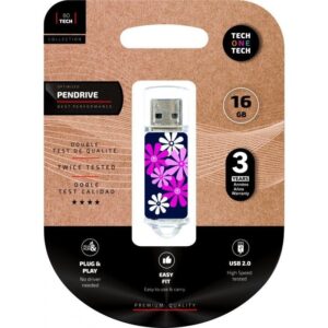 Pendrive 16GB Tech One Tech Flower Power USB 2.0 8436546593195 TEC4017-16 TOT-FLOWER POWER 16GB