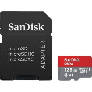 Tarjeta de Memoria SanDisk Ultra 128GB microSD XC con Adaptador/ Clase 10/ 140MBs 619659200558 SDSQUAB-128G-GN6MA SND-MICROSD ULTRA 128 ADP