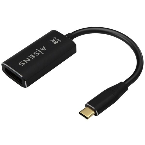 Conversor Aisens A109-0690/ USB Tipo-C Macho - DisplayPort Hembra/ Hasta 27W/ 1250Mbps/ 15cm/ Negro 8436574708196 A109-0690 AIS-CAB A109-0690