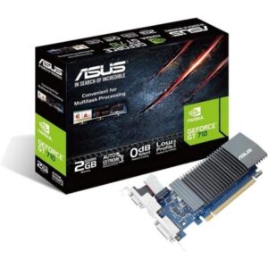 Tarjeta Gráfica Asus GeForce GT 710 SL EVO BRK/ 2GB GDDR5/ Compatible con Perfil Bajo 4711387418680 90YV0ALA-M0NA00 ASU-GF GT 710SL EBRK 2G DDR5