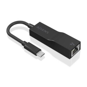 Adaptador USB 3.1 Aisens A106-0765/ USB-C Macho - RJ45 Hembra/ 11cm/ Negro 8436574709858 A109-0765 AIS-ADP A109-0765