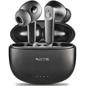 Auriculares Bluetooth NGS Ártica Hush con estuche de carga/ Autonomía 4h/ Negros 8435430625097 ARTICAHUSH NGS-AUR ARTICA HUSH BK