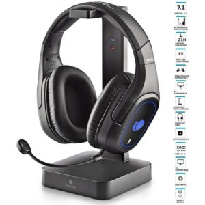 Auriculares Inalámbricos Gaming con Micrófono NGS GHX-600/ Jack 3.5/ USB 2.0/ Óptica/ Negros 8435430620443 GHX-600 NGS-AUR GHX-600 BK