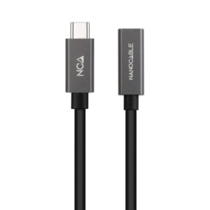 Cable Alargador USB 3.2 Nanocable 10.01.4402/ USB Tipo-C Macho - USB Tipo-C Hembra/ 2m/ Negro 8433281014114 10.01.4402 NAN-CAB 10 01 4402