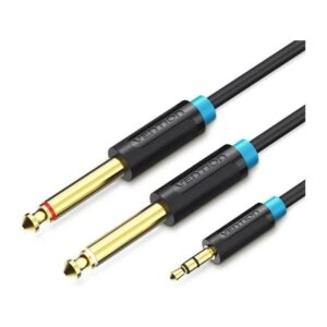 Cable Estéreo Vention BACBD/ Jack 3.5 Macho - 2x Jack 6.5 Macho/ 50cm/ Negro 6922794728561 BACBD VEN-CAB BACBD