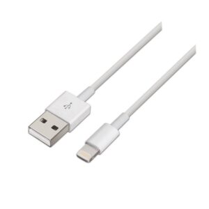 Cable USB 2.0 Lightning Aisens A102-0035/ USB Macho - Lightning Macho/ Hasta 2.5W/ 60Mbps/ 1m/ Blanco 8436574700343 A102-0035 AIS-CAB A102-0035