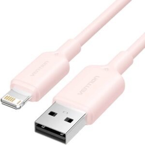 Cable USB 2.0 Lightning Vention LAMPF/ USB Macho - Lightning Macho/ 480Mbps/ 1m/ Rosa 6922794783706 LAMPF VEN-CAB LAMPF