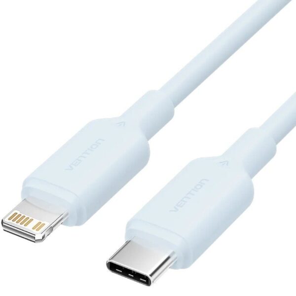 Cable USB 2.0 Tipo-C Lightning Vention LAKSF/ USB Tipo-C Macho - Lightning Macho/ Hasta 27W/ 480Mbps/ 1m/ Azul 6922794783522 LAKSF VEN-CAB LAKSF