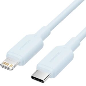 Cable USB 2.0 Tipo-C Lightning Vention LAKSH/ USB Tipo-C Macho - Lightning Macho/ Hasta 27W/ 480Mbps/ 2m/ Azul 6922794783539 LAKSH VEN-CAB LAKSH