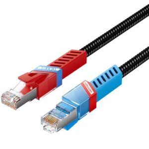 Cable de Red RJ45 SFTP Vention IKJBF Cat.8/ Gaming/ 1m/ Negro 6922794778337 IKJBF VEN-CAB IKJBF