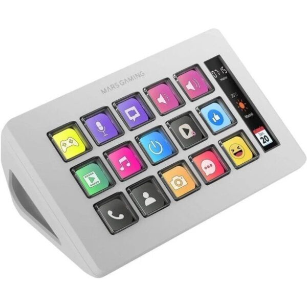 Stream Deck Slim Mars Gaming MSD-ONE/ 15 Teclas LCD/ Blanco 8435693105633 MSDONEW TAC-STREAM MSD-ONE WH